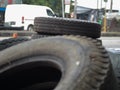 pile of unused used truck tires