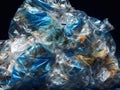 Pile of used plastic bags, pollution and environmental damage concept