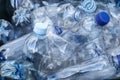 Pile of used plastic bottles as background, closeup. Recycling problem Royalty Free Stock Photo