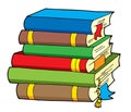 Pile of various color books Royalty Free Stock Photo