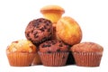 Pile of various different muffin cup cakes