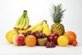 A Pile of Fruit Including Bananas, Apples, and Oranges Royalty Free Stock Photo