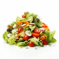 Innovative Salad Photography: Vibrant Salads On White Background