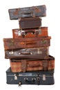 Pile of vintage luggage Royalty Free Stock Photo