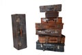 Pile of vintage luggage Royalty Free Stock Photo