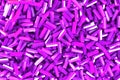 A pile of violet hexagon details