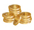 pile of virtual coins icons