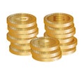 pile of virtual coins icons