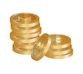 Pile of virtual coins icons