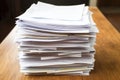 pile of waivers for product testing or trials Royalty Free Stock Photo