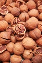 Pile of the walnuts background