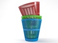 Pile waste bins Royalty Free Stock Photo
