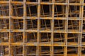 A pile of welded wire mesh rusty. Royalty Free Stock Photo