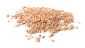 Pile of wheat grains on background. Cereal crop Royalty Free Stock Photo