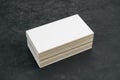 Pile white business card