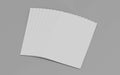Pile of white din a4 paper sheets isolated on grey to replace your design 3d render illustration Royalty Free Stock Photo