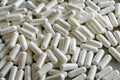 Pile of white medicinal pills