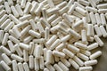 Pile of white medicinal pills