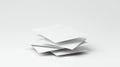A pile of white paper with a few cutouts. Royalty Free Stock Photo