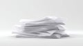 Stack of White Printer Paper on White Background Royalty Free Stock Photo