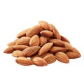 A Pile of Whole Almonds with Black Background Royalty Free Stock Photo