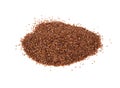 Pile of wholegrain teff seeds closeup on white Royalty Free Stock Photo