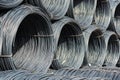 Pile of wire rod or coil for industrial usage Royalty Free Stock Photo