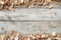 A pile of wood chips sits on a wooden floor Royalty Free Stock Photo