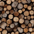 A pile of wood logs stacked on top of each other Royalty Free Stock Photo