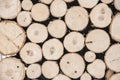 Texture of wood log pile background Royalty Free Stock Photo