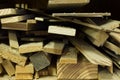 Pile of wood scraps Royalty Free Stock Photo