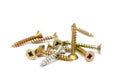 Pile of wood screws Royalty Free Stock Photo