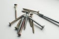 A pile of wood screws Royalty Free Stock Photo