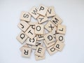 Pile of Wooden Letter Tiles