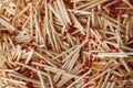 Pile of wooden matches as background Royalty Free Stock Photo