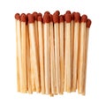 A pile of wooden matches on a white background. View from above. Match Royalty Free Stock Photo