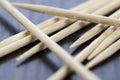 Pile of wooden toothpicks