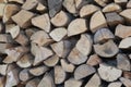 A pile of woods for fireplace