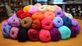 a pile of yarn on a table