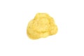 Pile of yellow crispy ribbed potato chips isolated on white background Royalty Free Stock Photo