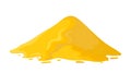 A pile of yellow sand on a white background. Royalty Free Stock Photo