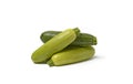 Pile of zucchini - white background Royalty Free Stock Photo