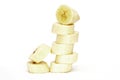 Piled banana slices Royalty Free Stock Photo