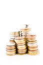 Piled coins Royalty Free Stock Photo