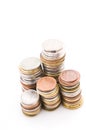 Piled coins Royalty Free Stock Photo