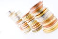 Piled coins Royalty Free Stock Photo