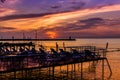 Piled Dock For Sunbath And Swimming Royalty Free Stock Photo