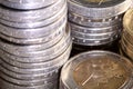 Piled Euro Coins