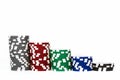 Piled poker chips Royalty Free Stock Photo
