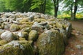 Piled Stones of a Circular Tomb at Clava Cairn